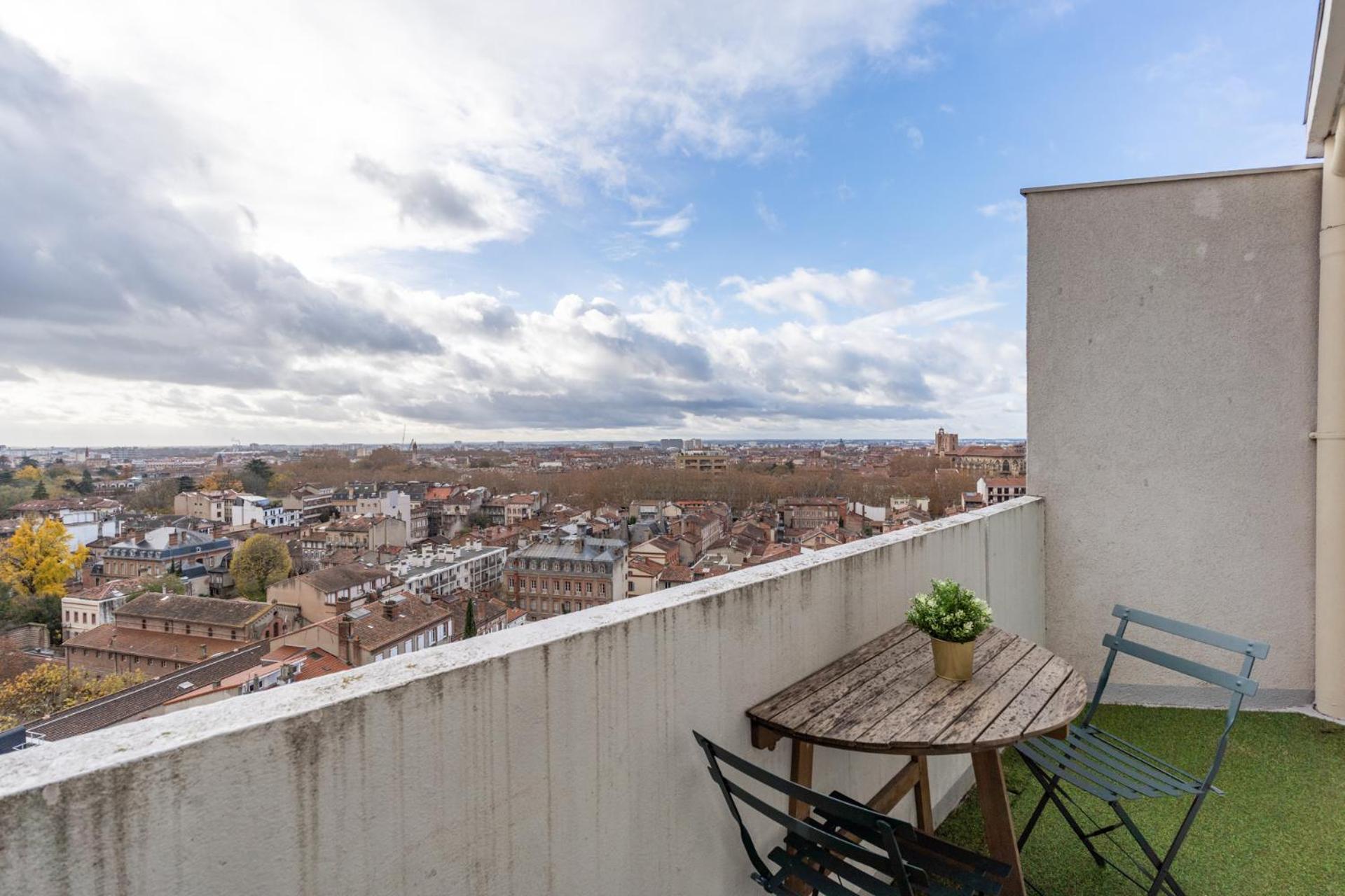 Appartamento Le Panoramique - Clim, Balcon, Superbe Vue, Wifi Tolosa Esterno foto