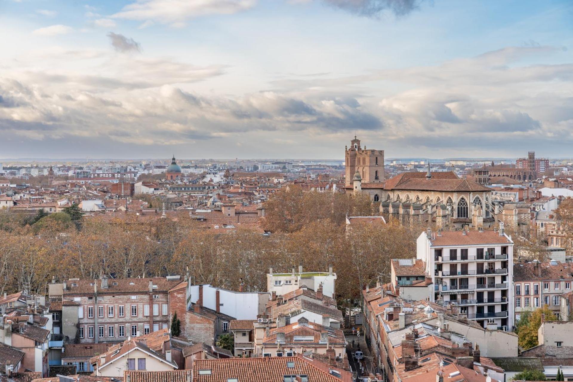 Appartamento Le Panoramique - Clim, Balcon, Superbe Vue, Wifi Tolosa Esterno foto